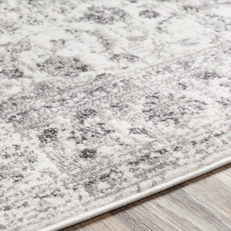 Hinderliter Light Grey/Blue/White Rug, Rectangle 200 x 274cm
