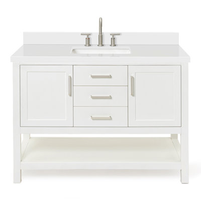 Bayhill 42'' Free Standing Single Bathroom Vanity with Quartz Top
