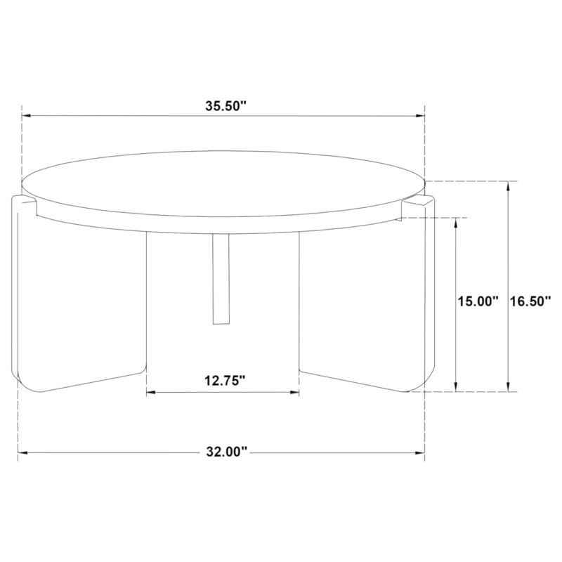Ensemble de tables basses 3 pièces Lansing avec une base distinctive et une finition noire lisse pour les espaces de vie modernes