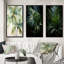 «Green Minimalims Palm Trees», 3 pièces sur toile-1683352740-1683352745