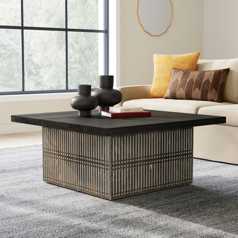 Anstead Solid Wood Single Coffee Table, Antique Brown