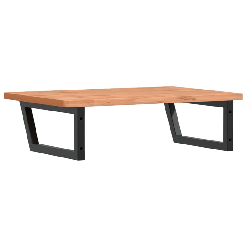 Brendis 80cm Solid Wood Bathroom Vanity Top, Beech/Black