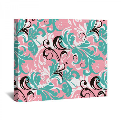 Salmon Swirls, reproduction d'art sur toile