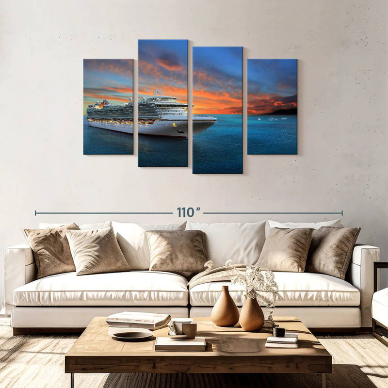 Mehar Sunrise Cruise Ship, 48" H x 75" W