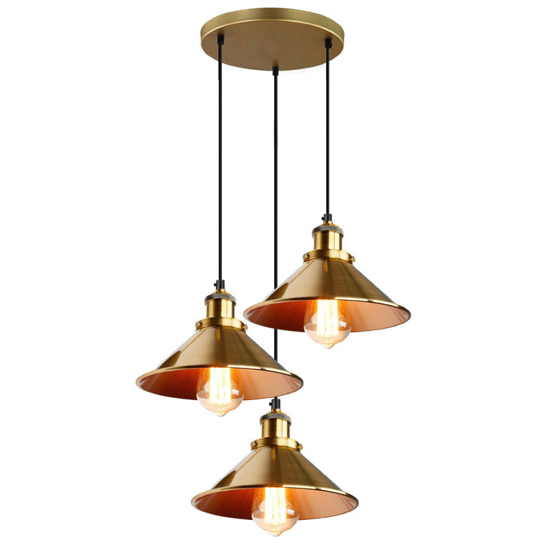 Idabel 3 - Light Cluster Pendant, Yellow Brass