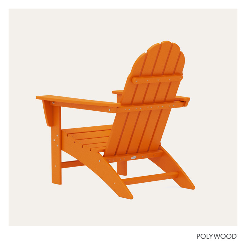 POLYWOOD Vineyard Adirondack Chair, Tangerine