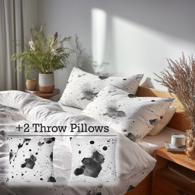 Ensemble de 6 édredons Abstract, Queen Comforter + 5 Additional Pieces