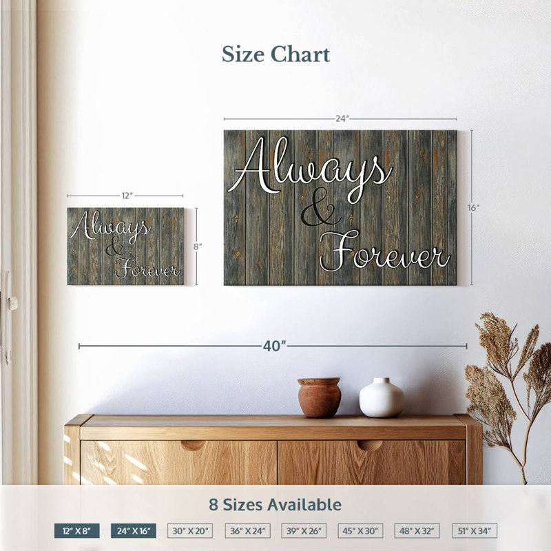 Tergel Always Forever Typography, 16" H x 24" W