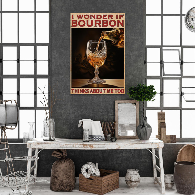 «I Wonder If Bourbon 2 - 1 pièce», H 36 po x l 24 po x P 1,25 po