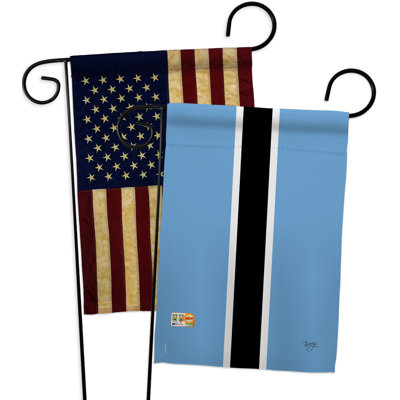 Ensemble 2 pièces de drapeaux décoratifs en polyester 2 faces 19 x 13 po