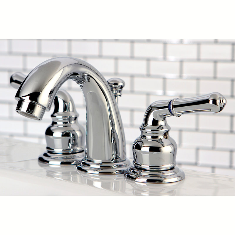 Robinet de salle de bain espacé Kingston, Chrome poli