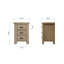 Harringworth 48cm W 3 - Drawer of Large Bedside Cabinet