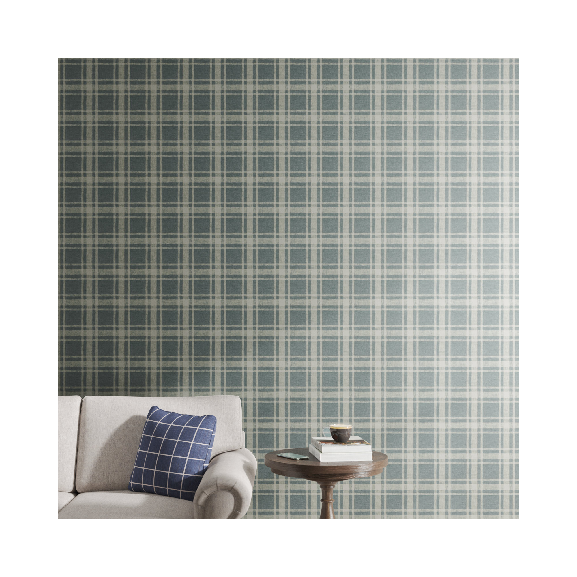 Haslet Checkered Roll, Denim
