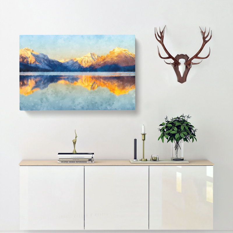 Sunlight over Lake McDonald - Wrapped Canvas, 35cm H x 50cm W x 3cm D