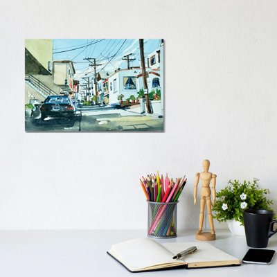 Manhattan Beach 30th Place by Luisa Millicent - Wrapped Canvas Painting
