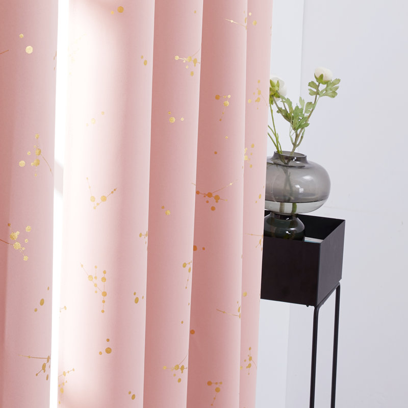 Makvala Room Darkening Curtain Pair, Coral Pink, 52" W x 54" L