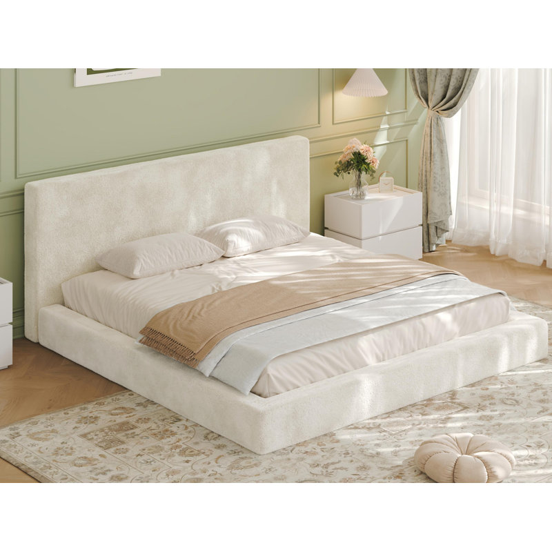 AirFrame King Frameless Bed Surround, Cloud Upholstered sponge cushion, Easy Assembly (Excluding bed frame)