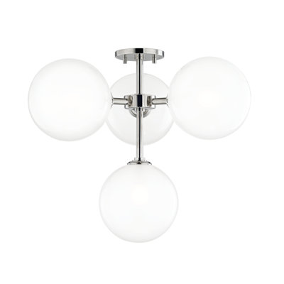 Salonko Glass Semi Flush Mount