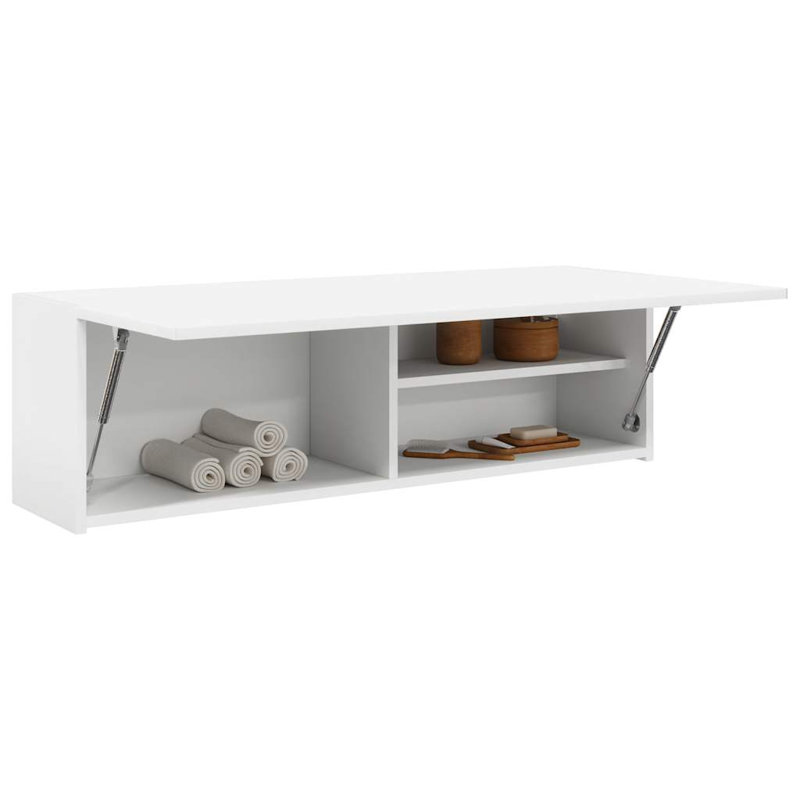 Bathroom Wall Cabinet, 11.8"H x 9.8"W x 39.4"L , White