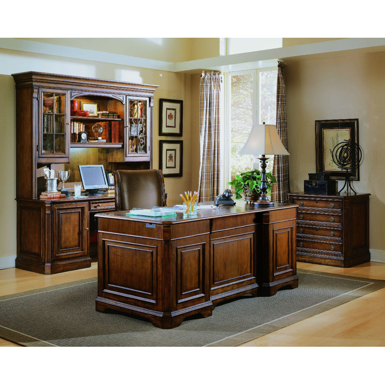 Brookhaven 3 Piece Rectangular Writing Desk Office Set with Chair
