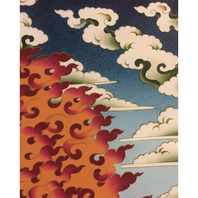 Angry Vajrapani Thangka (Thangka brocart)