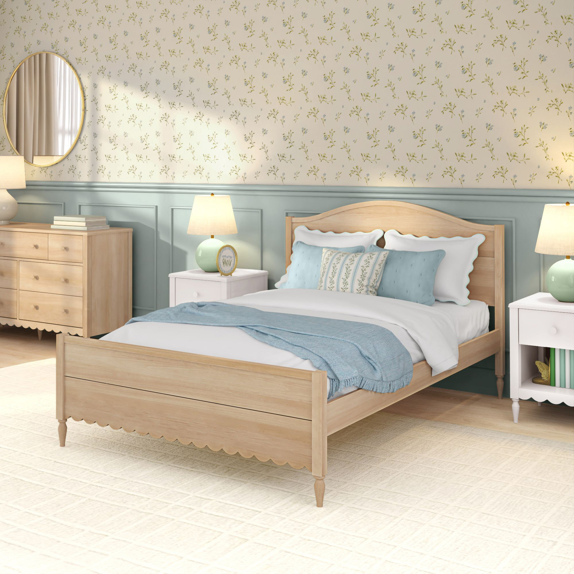Charlotte Twin Single Bed, Blonde, Full