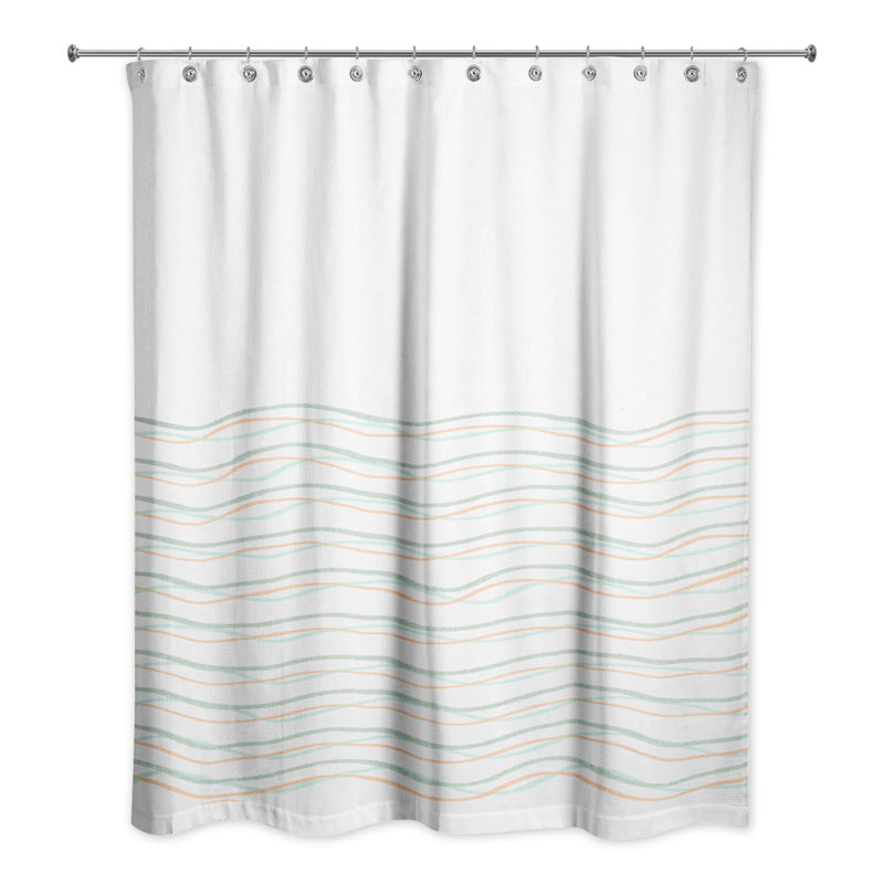 Rideau de douche simple Perine, Vert