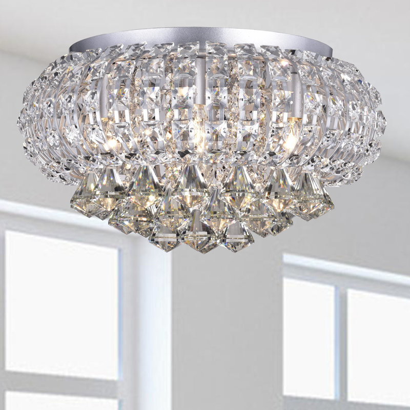 Plafonnier encastré à 5 lumières 16,5 po Ashmore, Argent