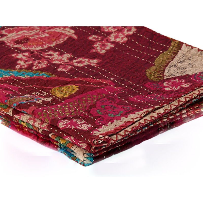 Kantha Knitted Throw Blanket