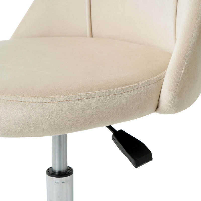Modern Teddy Velvet Dining Chair With Golden Legs, Comfortable, Adjustable, Ideal For Living And Dining Rooms, Space-Saving Furniture
