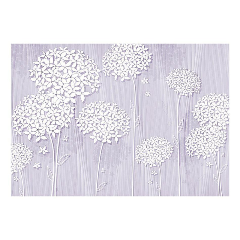 Murale pelez et collez - Rashik, L 110 po x l 154 po, Mauve clair