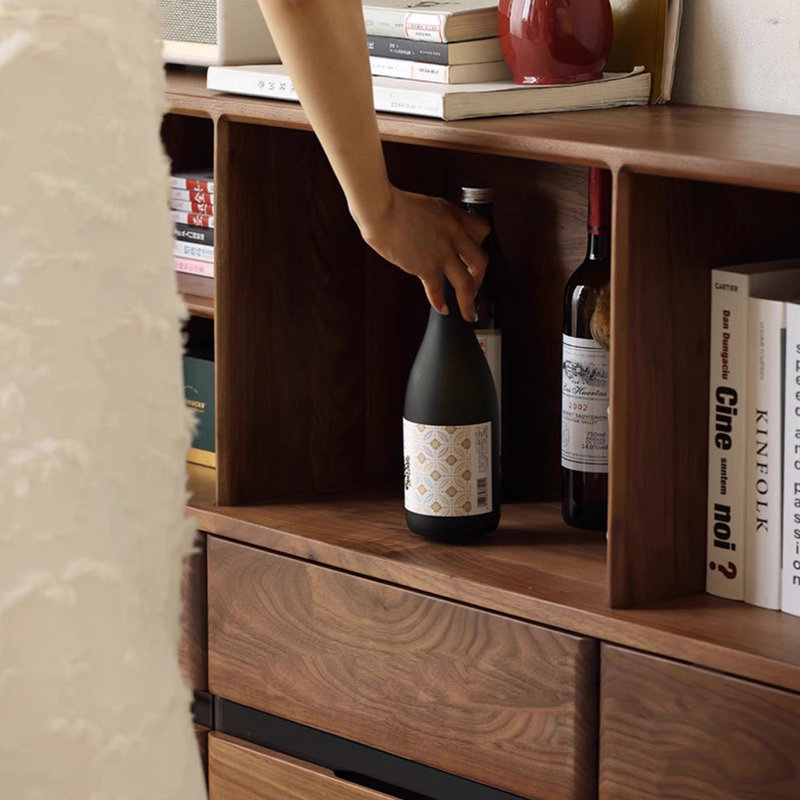 Minimalist multi-functional bookcase side cabinet