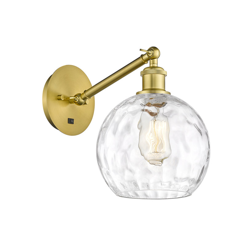 Applique murale 8 "1 lumière 8" avec bras ajustable Shauna, DEL, Or satiné