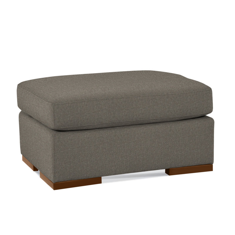 Memphis Ottoman, Gray Sugar Performance; 0863-84, Frost White