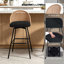Swivel Upholstered Chenille Bar Stool-1646054668