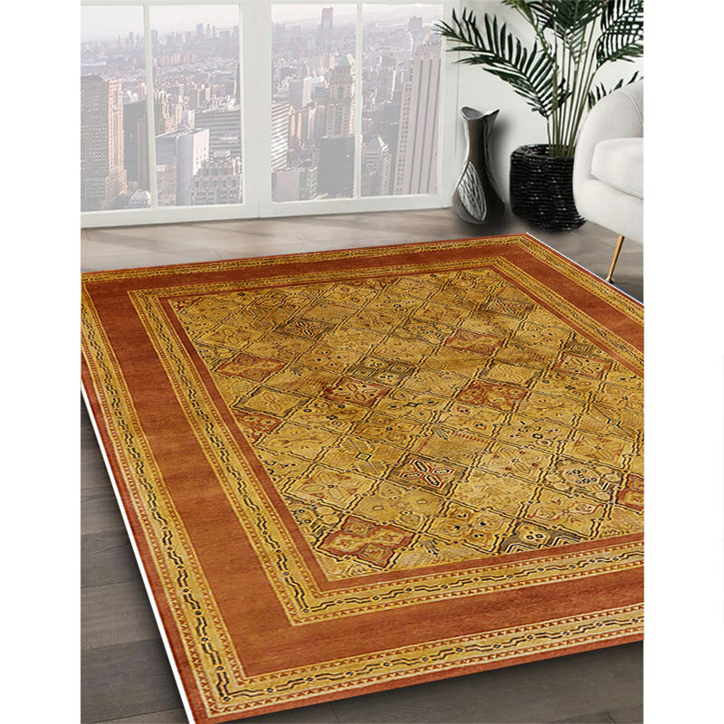 Tapis beige / rouge Southwestern, Rectangle 7 pi x 9 pi