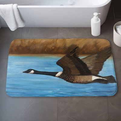 Canada goose Bath Mat with Non-Slip Backing - Quick Dry Memory Foam Bathroom Rug - Absorbent - Modern Plush Spa-Style - Machine Washable