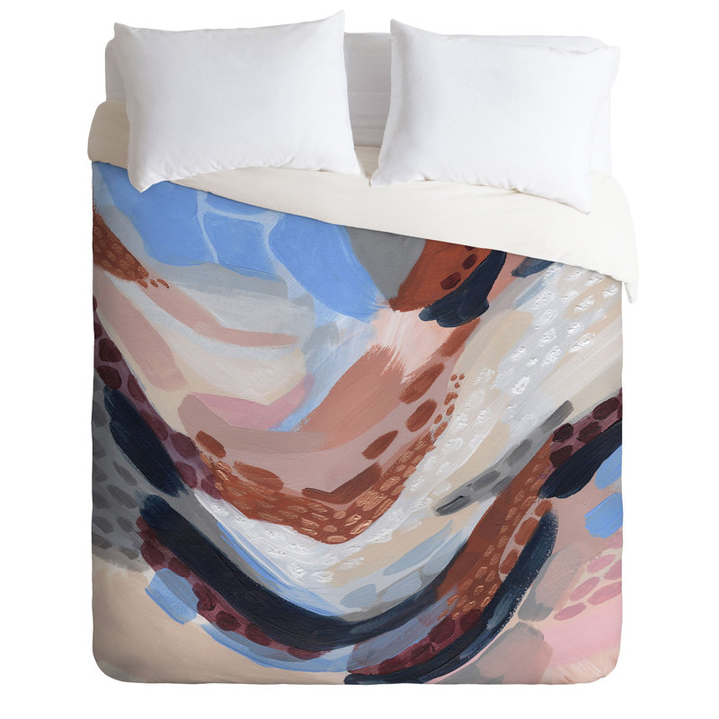Polyester Abstract Duvet Cover, King Duvet Cover + 2 Shams