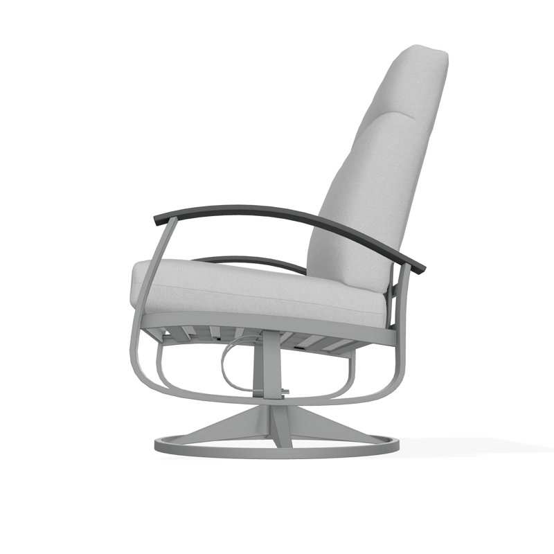 Belle Isle Outdoor Lounge Chair, Graphite, Grasscloth Cloud