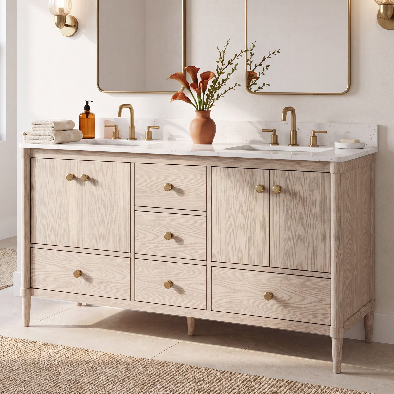 Gabby Double Bathroom Vanity, 60"