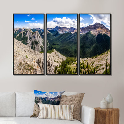 " Rocky Mountains Panorama " 3 - Pieces