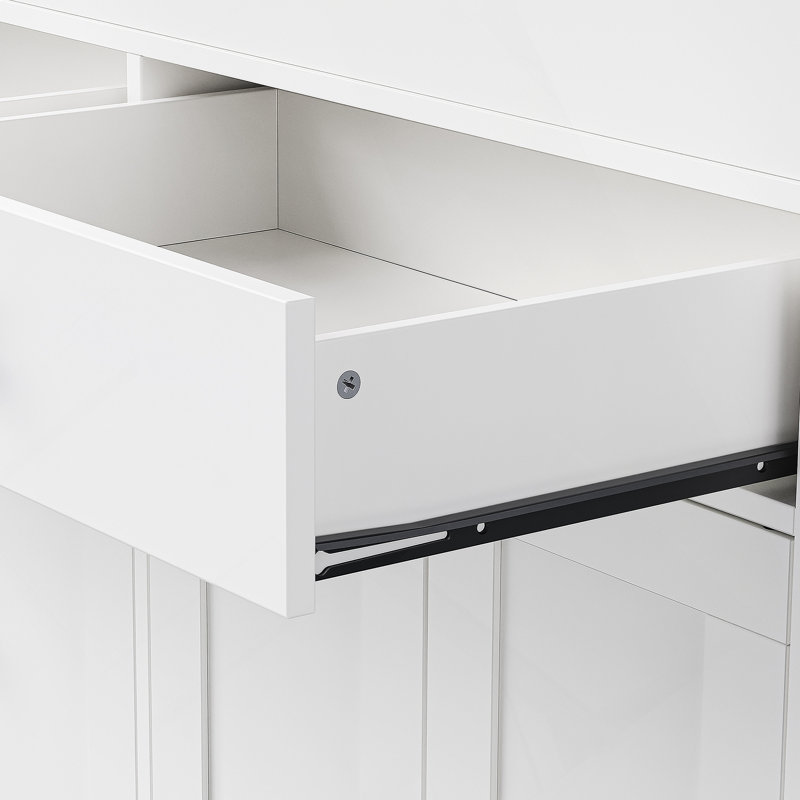 Îlot de cuisine de 74,5 pouces avec roulettes, étagère à épices, 2 tiroirs et armoire à 4 portes pour un rangement polyvalent et fonctionnel