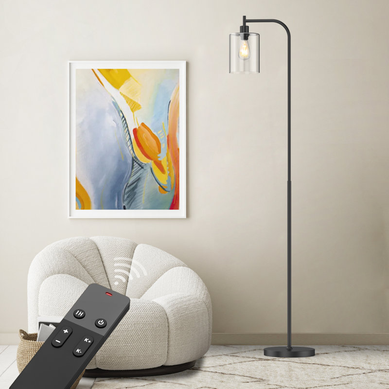 Candye 66'' Arched Floor Lamp with Remote Control and Bulb Included