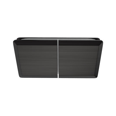 Beveled Glass to Glass Clip 180 Degrees Y Clip 3/8" and 1/2" Glazing Thickness Brushed Pewter Finish