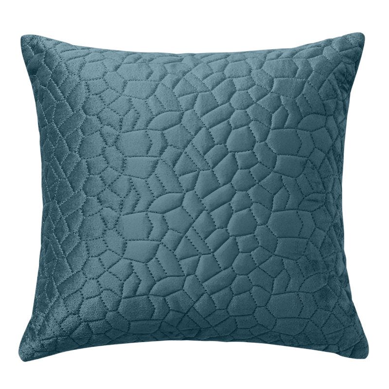 Aspire Homeware Geometric Square Velvet Cushion Covers, Teal, Pack of 6