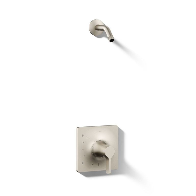 Venza Rite-Temp Shower Trim Kit, Without Showerhead, Brushed Nickel