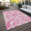 Tapis rose en polyester tissé à la machine intérieur / extérieur Chayden-98168859