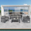 Rust-Resistant Outdoor Sofa Set With Thick Rope & High-Density Cushions