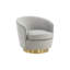 Fauteuil demi-tonneau pivotant en velours 31 po