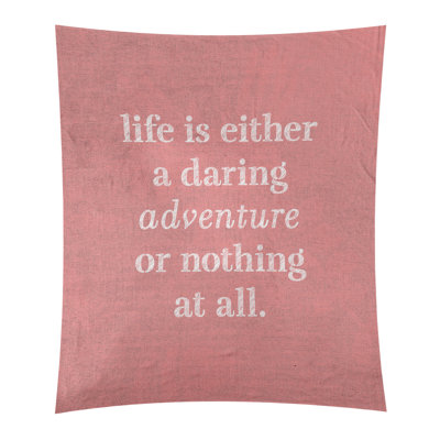 Tapisserie en polyester "life quote" adventure